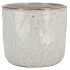 IRON STONE WHITE GLAZED POT 30X28CM