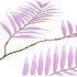 SILK PALM LEAF LILAC  87CM NM
