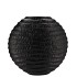 INGA JADA BLACK OVAL VASE WAVE 23X10X22CM NM
