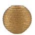 INGA JADA GOLD OVAL VASE WAVE 31X12X30CM