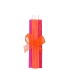 CANDLE FROSTY TAPER FUCHSIA MIX 2X15CM