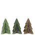 CANDLE FROSTY PINE TREE GREEN MIX 6X8CM ASS