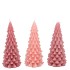 CANDLE FROSTY X-MAS TREE SWEETS PINK MIX 6X12CM ASS