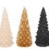 CANDLE FROSTY X-MAS BLACK MIX 8X16CM ASS