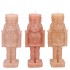 CANDLE FROSTY NUTCRACKER WARM SAND MIX 6X6X16CM