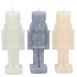 CANDLE FROSTY NUTCRACKER GREY MIX 7X7X20CM