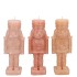 CANDLE FROSTY NUTCRACKER WARM SAND MIX 4X4X12CM