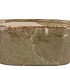 IRON STONE SAND GLAZED OVAL POT 28X15X13CM