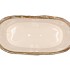 IRON STONE SAND GLAZED OVAL POT 25X13X11CM