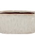 IRON STONE WHITE GLAZED OVAL POT 28X15X13CM