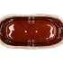 IRON STONE WHITE GLAZED OVAL POT 25X13X11CM