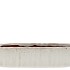 IRON STONE WHITE GLAZED OVAL POT 32X10X8CM
