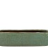 IRON STONE GREEN GLAZED OVAL POT 32X10X8CM NM