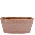 IRON STONE OLD PINK GLAZED OVAL POT 23X9X10CM NM