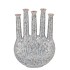 INGA JAHRA GREY VASE OVAL TUBE ACTIVE GLAZE 28X12X39CM NM