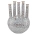 INGA JAHRA GREY VASE OVAL TUBE ACTIVE GLAZE 34X15X47CM NM