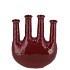 INGA JAHRA PURPLE VASE OVAL TUBE ACTIVE GLAZE 23X10X27CM NM