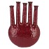 INGA JAHRA PURPLE VASE OVAL TUBE ACTIVE GLAZE 34X15X47CM NM
