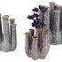 INGA JAHRA GREY VASE TUBE ACTIVE GLAZE 26X17X29CM NM
