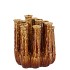INGA JAHRA BROWN VASE TUBE ACTIVE GLAZE 15X13X18CM NM