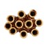 INGA JAHRA BROWN VASE TUBE ACTIVE GLAZE 15X13X18CM NM