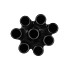 INGA JAHRA BLACK VASE TUBE 15X13X18CM NM