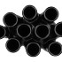 INGA JAHRA BLACK VASE TUBE 26X17X29CM NM