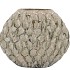AGLIO JADA GREEN OVAL VASE ACTIVE GLAZE STRUCTURE 32X12X26CM