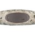 INGA JADA GREEN OVAL VASE ACTIVE GLAZE STRUCTURE 41X15X33CM