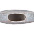 INGA LEAF GREY VASE ROUND ACTIVE GLAZE 33X12X31CM NM