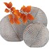 INGA LEAF GREY VASE ROUND ACTIVE GLAZE 42X15X39CM NM