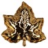 LEAF MAPLE PLATE GOLD 24X24X4CM NM