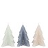 CANDLE FROSTY PINE TREE GREY MIX 6X8CM ASS