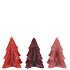 CANDLE FROSTY PINE TREE RED MIX 6X8CM ASS