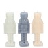 CANDLE FROSTY NUTCRACKER GREY MIX 4X4X12CM