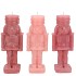 CANDLE FROSTY NUTCRACKER SWEETS PINK MIX 6X6X16CM