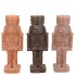 CANDLE FROSTY NUTCRACKER WOODS BROWN MIX 6X6X16CM