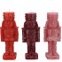 CANDLE FROSTY NUTCRACKER RED MIX 6X6X16CM