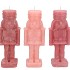 CANDLE FROSTY NUTCRACKER SWEETS PINK MIX 7X7X20CM
