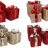 SPARKLE RED GIFTBOX WITH LED SET 3 15/20/25CM