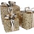 SPARKLE RED GIFTBOX WITH LED SET 3 15/20/25CM