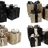 SPARKLE GIFTBOX BLACK LED S/3 15X18/20X23/25X28CM