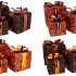 SPARKLE  BROWN GIFTBOX TEDDY LED SET 3 15X18/20X23/25X28CM