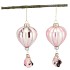 GLASSBALL ORNAMENTS BALLOON PINK MIX ASS S/2 7X7X16CM NM