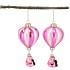 GLASSBALL ORNAMENTS BALLOON FUCHSIA MIX ASS S/2 7X7X16CM