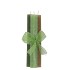 CANDLE FROSTY TAPER GREEN MIX 2X15CM