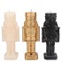 CANDLE FROSTY NUTCRACKER BLACK MIX 6X6X16CM