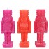 CANDLE FROSTY NUTCRACKER FUCHSIA MIX 6X6X16CM