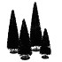 SPARKLE SEQUINS BLACK TREE 19X60CM NM