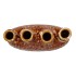 INGA JAHRA BROWN VASE OVAL TUBE ACTIVE GLAZE 23X10X27CM NM